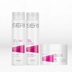 Farcom Professional Seri Color Shield Sulfate Free Trio (Shampoo 300ml, Conditioner 300ml, Mask 300ml) FREE Sibel Hair Brush