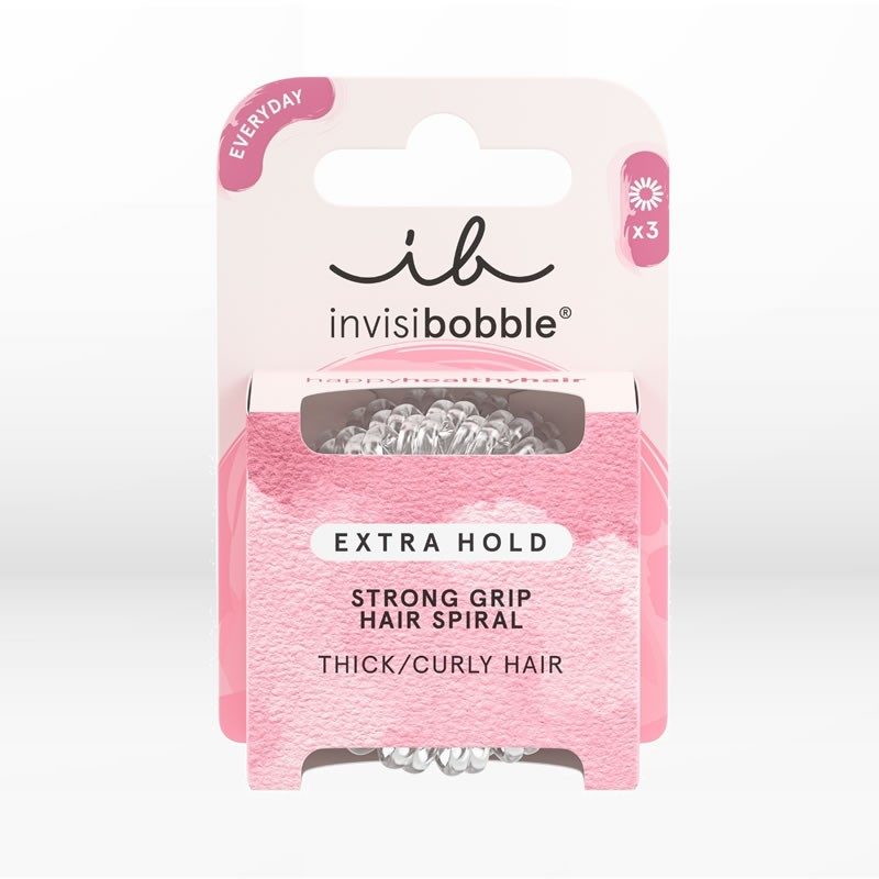 Invisibobble Extra Hold Crystal Clear (3 τεμάχια)