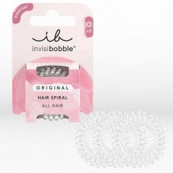 Invisibobble Original Crystal Clear All Hair Types Λαστιχάκια Μαλλιών (3 τεμάχια)