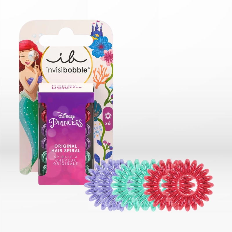 Invisibobble Kids Original Disney Ariel Λαστιχάκια Μαλλιών (6 τεμάχια)