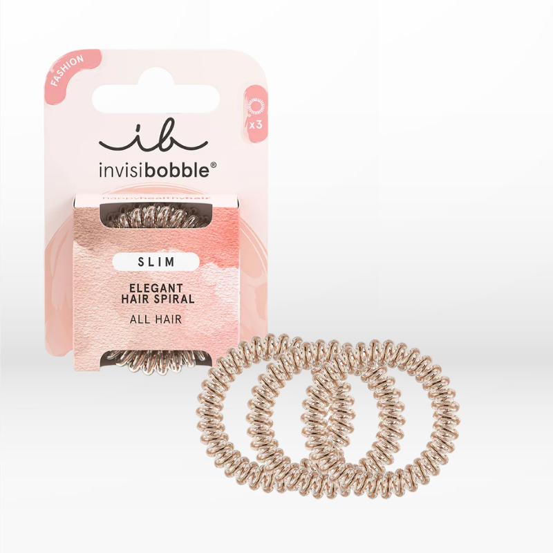 Invisibobble Slim Bronze Me Pretty (3 τεμάχια)