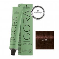 Schwarzkopf Professional Igora Zero AMM 4-68 Καστανό Μεσαίο Μαρόν Κόκκινο 60ml