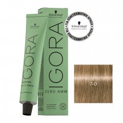 Schwarzkopf Professional Igora Zero AMM 7-0 Ξανθό Μεσαίο Φυσικό 60ml