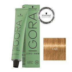 Schwarzkopf Professional Igora Zero AMM 7-55 Medium Blonde Gold Extra 60ml