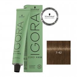 Schwarzkopf Professional Igora Zero AMM 7-42 Ξανθό Μεσαίο Μπεζ Φυμέ 60ml