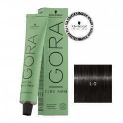 Schwarzkopf Professional Igora Zero AMM 1-0 Μαύρο Φυσικό 60ml