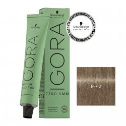 Schwarzkopf Professional Igora Zero AMM 9-42 Ξανθό Πολύ Ανοιχτό Μπεζ Φυμέ 60ml