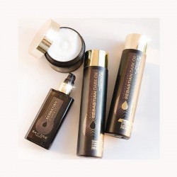 Sebastian Professional Dark Oil Lightweight Trio (Shampoo 250ml, Conditioner 150ml, Overnight Serum 95ml) FREE Dark Oil 30ml