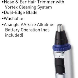 Panasonic ER-GN30 -K Washable Nose & Facial Hair Trimmer