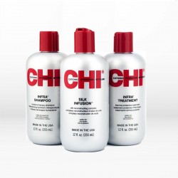 CHI Infra Essenstial Care Kit (Shampoo 355ml, Treatment 355ml, Silk Infusion 355ml)