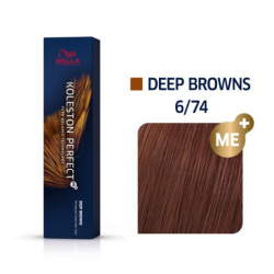 Wella Professionals Koleston Perfect Me+ Deep Browns 6/74 Ξανθό Σκούρο Καφέ Κόκκινο 60ml