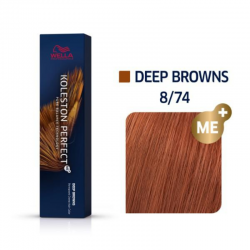 Wella Professionals Koleston Perfect Me+ Deep Browns 8/74 Ξανθό Ανοιχτό Καφέ Κόκκινο 60ml