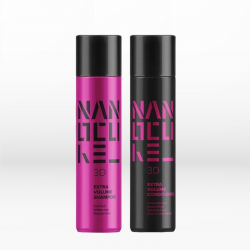 Keratin Nanocure 3D Extra Volume Set (Shampoo 500ml, Conditioner 500ml)