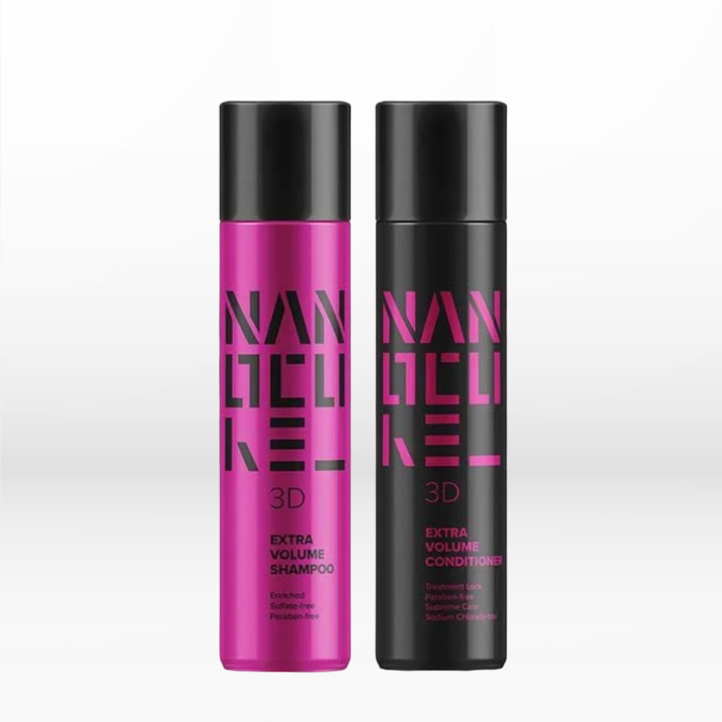 Keratin Nanocure 3D Extra Volume Set (Shampoo 500ml, Conditioner 500ml)