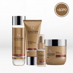 System Professional LuxeOil Keratin Protect Trio (Shampoo 250ml, Conditioner 200ml, Mask 200ml) ΔΩΡΟ Έλαιο Elixir 30ml