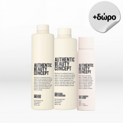 Authentic Beauty Concept Replenish Set (Cleanser Shampoo 300ml, Conditioner 250ml) ΔΩΡΟ Hairspray 100ml