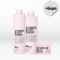 Authentic Beauty Concept Glow Set (Cleanser Shampoo 300ml, Conditioner 250ml) ΔΩΡΟ travel size Mask 30ml