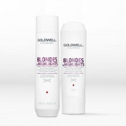 Goldwell Dualsenses Blonde & Highlights Anti-Yellow Set (Shampoo 250ml & Conditioner 200ml)