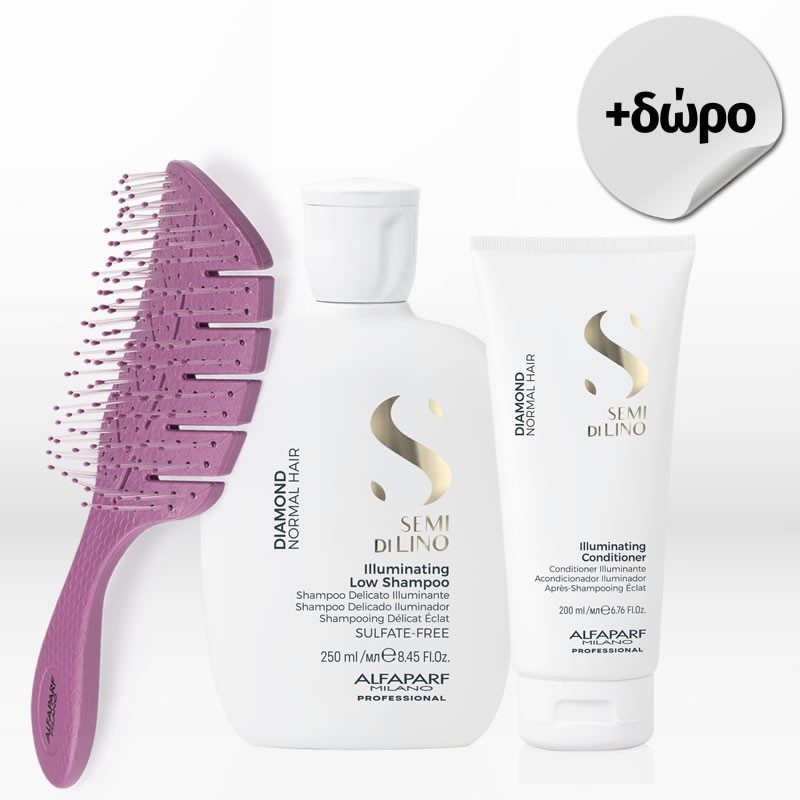 Alfaparf Milano Semi Di Lino Diamond Illuminating Duo (Shampoo 250ml & Conditioner 200ml)