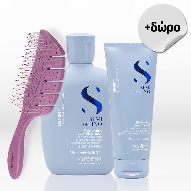 Alfaparf Milano Semi Di Lino Density Thickening Duo (Low Shampoo 250ml, Conditioner 200ml)