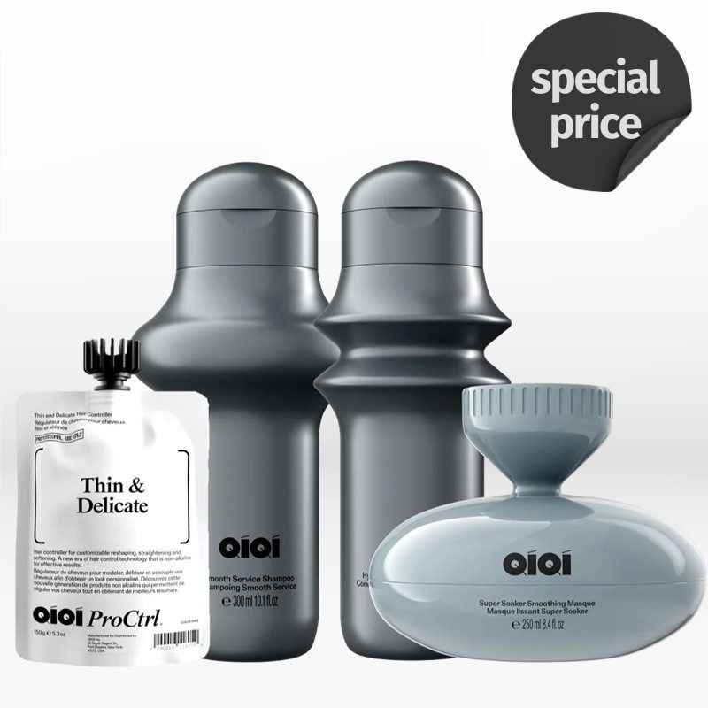 Qiqi Thin & Delicate Treatment Kit (Thin & Delicate Controller 150gr, Shampoo 300ml, Conditioner 300ml, Mask 250ml)