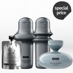 Qiqi Wavy & Curly Treatment Kit (Wavy & Curly Controller 150gr, Shampoo 300ml, Conditioner 300ml, Mask 250ml)