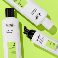 Nioxin System 2 Loyalty Kit Natural Hair, Progressed Thinning (Shampoo 300ml, Conditioner 300ml, Treatment 100ml)