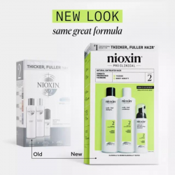 Nioxin System 2 Loyalty Kit Natural Hair, Progressed Thinning (Shampoo 300ml, Conditioner 300ml, Treatment 100ml)