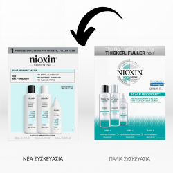 Nioxin Scalp Recovery Kit (Σαμπουάν 200ml, Conditioner 200ml, Θεραπεία 100ml)