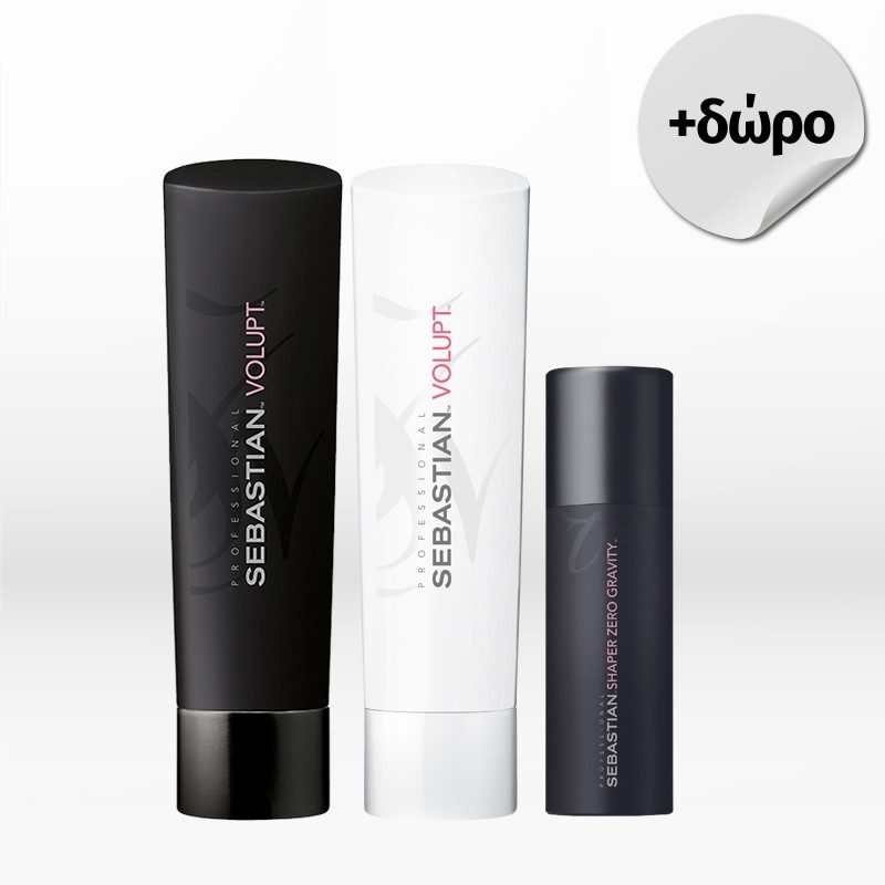 Sebastian Professional VOLUPT Set (Shampoo 250ml & Conditioner 250ml) FREE Hairspray 50ml