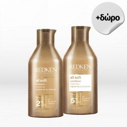 Redken All Soft Set (Shampoo 300ml & Conditioner 300ml) FREE Scalp Massage