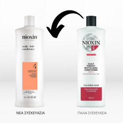 Nioxin System 4 Scalp & Hair Conditioner Step 2 Colored Hair Progressed Thinning 1000ml