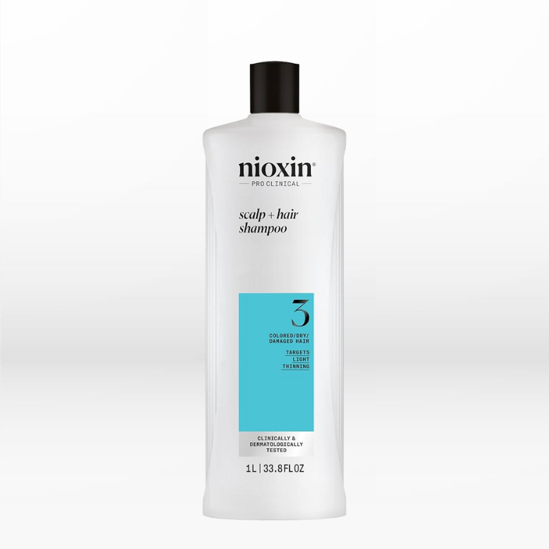 Nioxin System 3 Scalp & Hair Shampoo (Colored Dry and Damaged Hair with Light Thinning) 1000ml