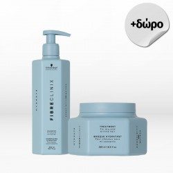 Schwarzkopf Professional Fibre Clinix Hydrate Set (Shampoo 300ml, Mask 250ml) FREE travel size