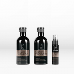 Lavish Care Keratin Treatment Set (Shampoo 300ml, Conditioner 300ml, Oil 50ml)