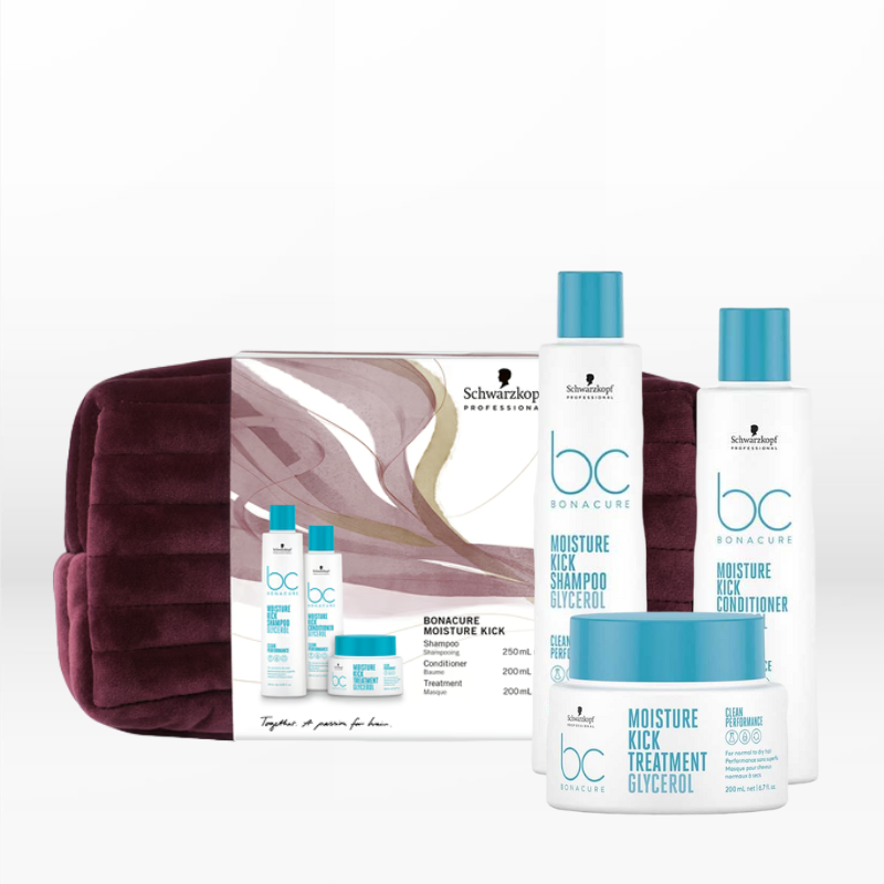 Schwarzkopf Professional Bc Bonacure Moisture Kick XmasBag (Shampoo 250ml, Conditioner 200ml & Treatment 200ml)