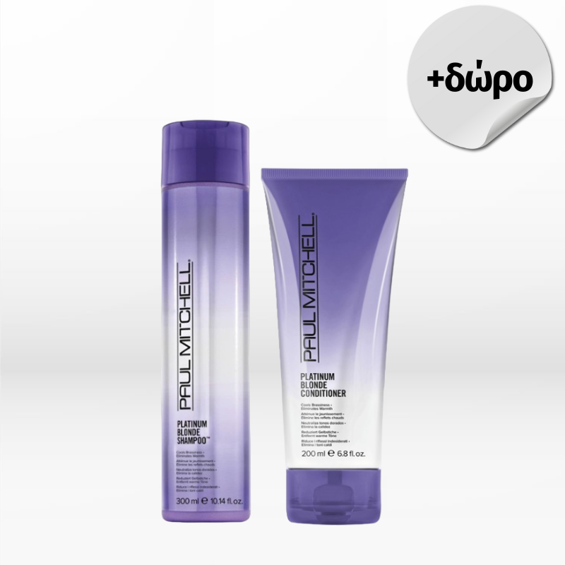 Paul Mitchell Platinum Blonde Set (Shampoo 300ml, Conditioner 200ml) +ΔΩΡΟ