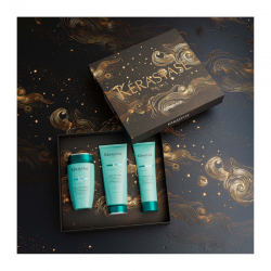 Kerastase Resistance Fondant Holiday Set for Damaged Hair (Shampoo 250ml, Conditioner 200ml, Thermique 150ml)