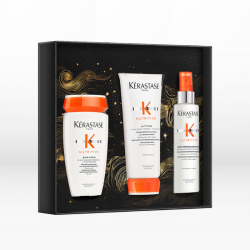 Kerastase Nutritive Fondant Holiday Set for Intensely Nourished Hair (Shampoo 250ml, Conditioner 200ml, Thermique 150ml)