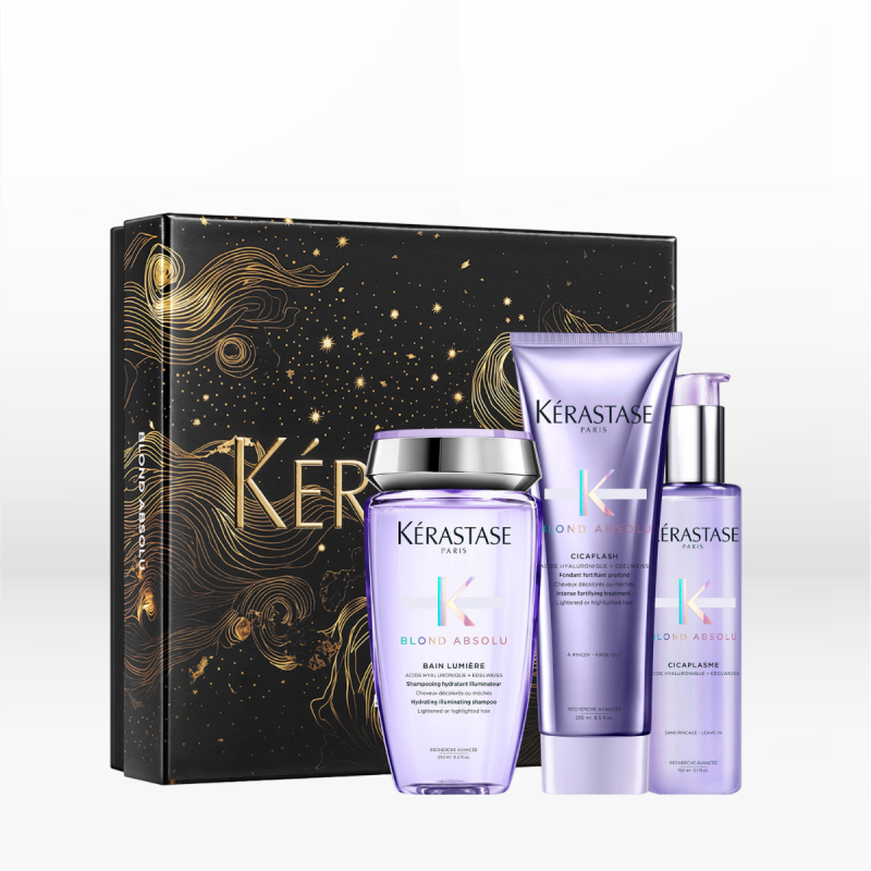 Kerastase Blond Absolu Holiday Set για ξανθά μαλλιά (Shampoo 250ml, Conditioner 250ml & Thermique 150ml)