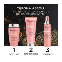 Kerastase Chroma Absolu Holiday Set for Colored Hair (Shampoo 250ml, Cond 200ml & Thermique 150ml)