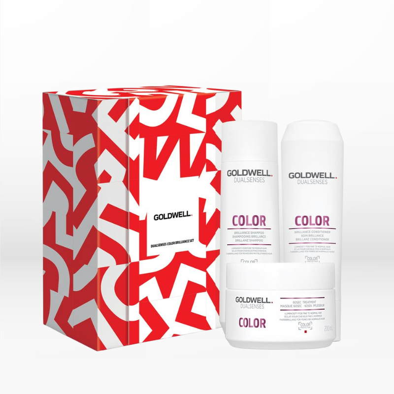 Goldwell Dualsenses Color Brilliance Set (Shampoo 250ml, Conditioner 200ml, Treatment 200ml)