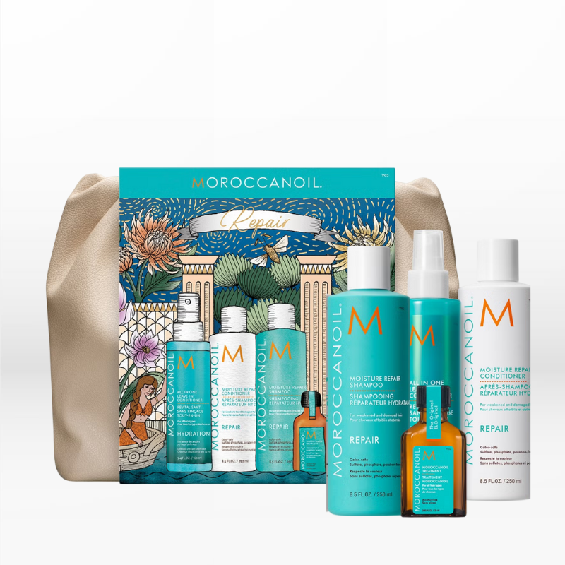 Moroccanoil Repair Box (Shampoo 250ml, Conditioner 250ml, Treatment 25ml, All-In-One Leave-In Conditioner 160ml)