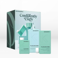 Kevin Murphy Confidently Curly Holiday Box (Shampoo 250ml, Conditioner 250ml, Leave-In Cream 150ml, Turban)