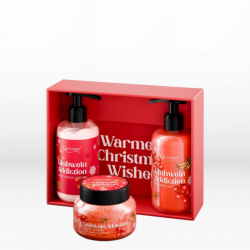 Quickgel Gluehwein Addiction Set (Shower Gel 300ml, Hand & Body Cream 300ml, Body Scrub 200ml)