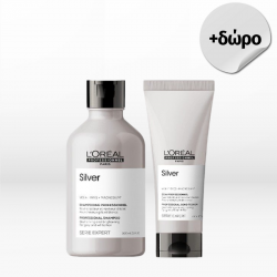 L'Oreal Professionnel Serie Expert Silver Set (Shampoo 300ml & Conditioner 200ml) FREE travel size