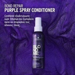 Schwarzkopf Professional BlondMe Bond Repair Purple Trio (Shampoo 300ml, Mask 200ml, Spray Conditioner 150ml)