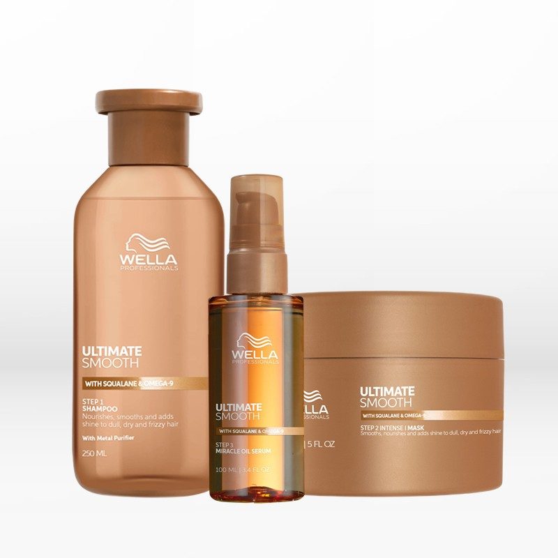 Wella Professionals Ultimate Smooth Routine (Shampoo 250ml, Mask 150ml, Oil 100ml)