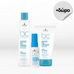 Schwarzkopf Professional Bc Bonacure Moisture Kick Set (Shampoo 250ml, Curl Bounce 150ml) FREE Spray Conditioner 50ml