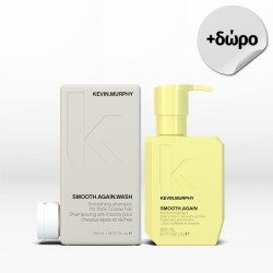 Kevin Murphy Smooth Again Set (Wash Shampoo 250ml, Anti-Frizz Treatment 200ml) FREE Towel